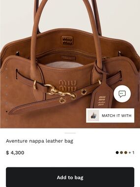 Miu Miu Adventure Nappa Leather Shoulder Bag